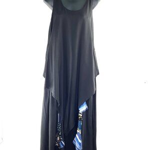 Large Nativewear Designs Black Sleeveless  Patchwork Maxi Bohemian Dress